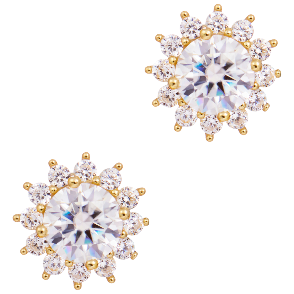 18K Yellow Gold Over Sterling Silver