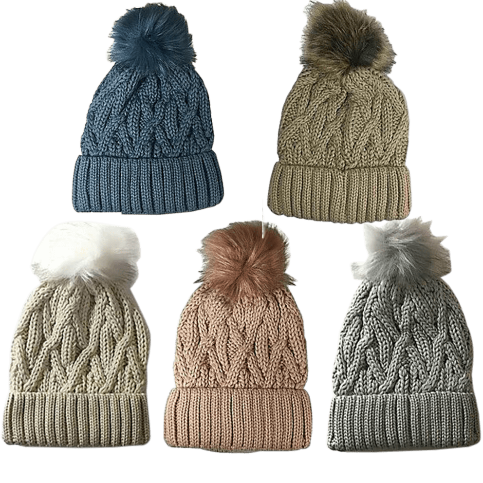 Women's Light Multi with Pom