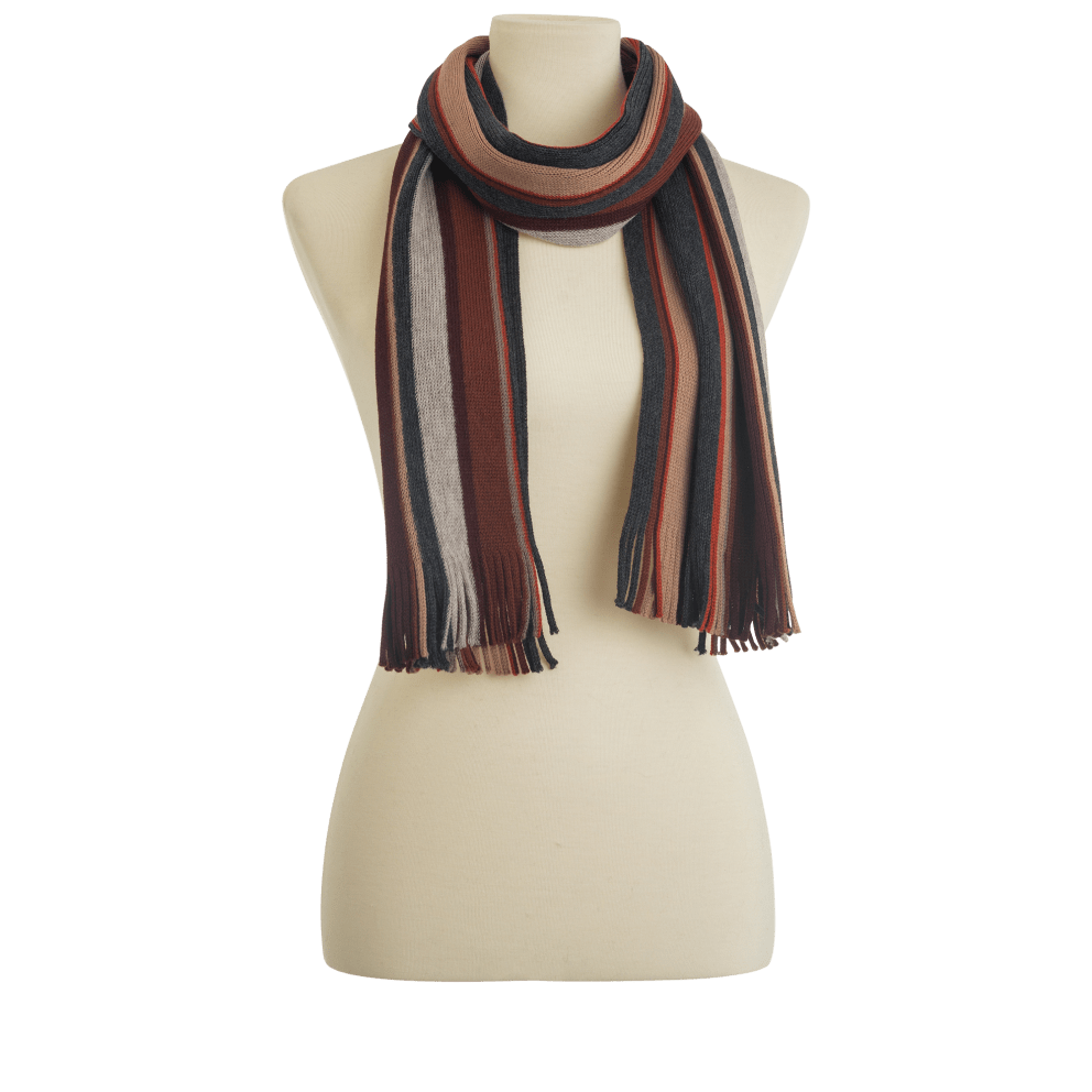 Burgundy/Orange Stripe