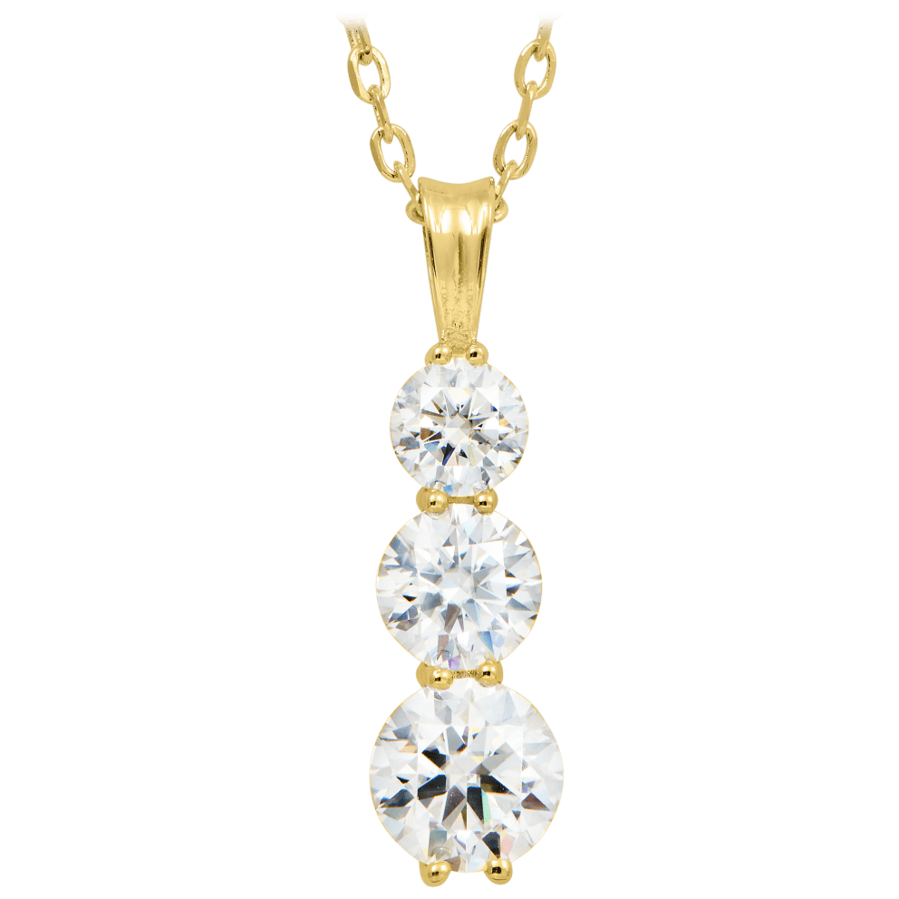 18K Yellow Gold Over Sterling Silver