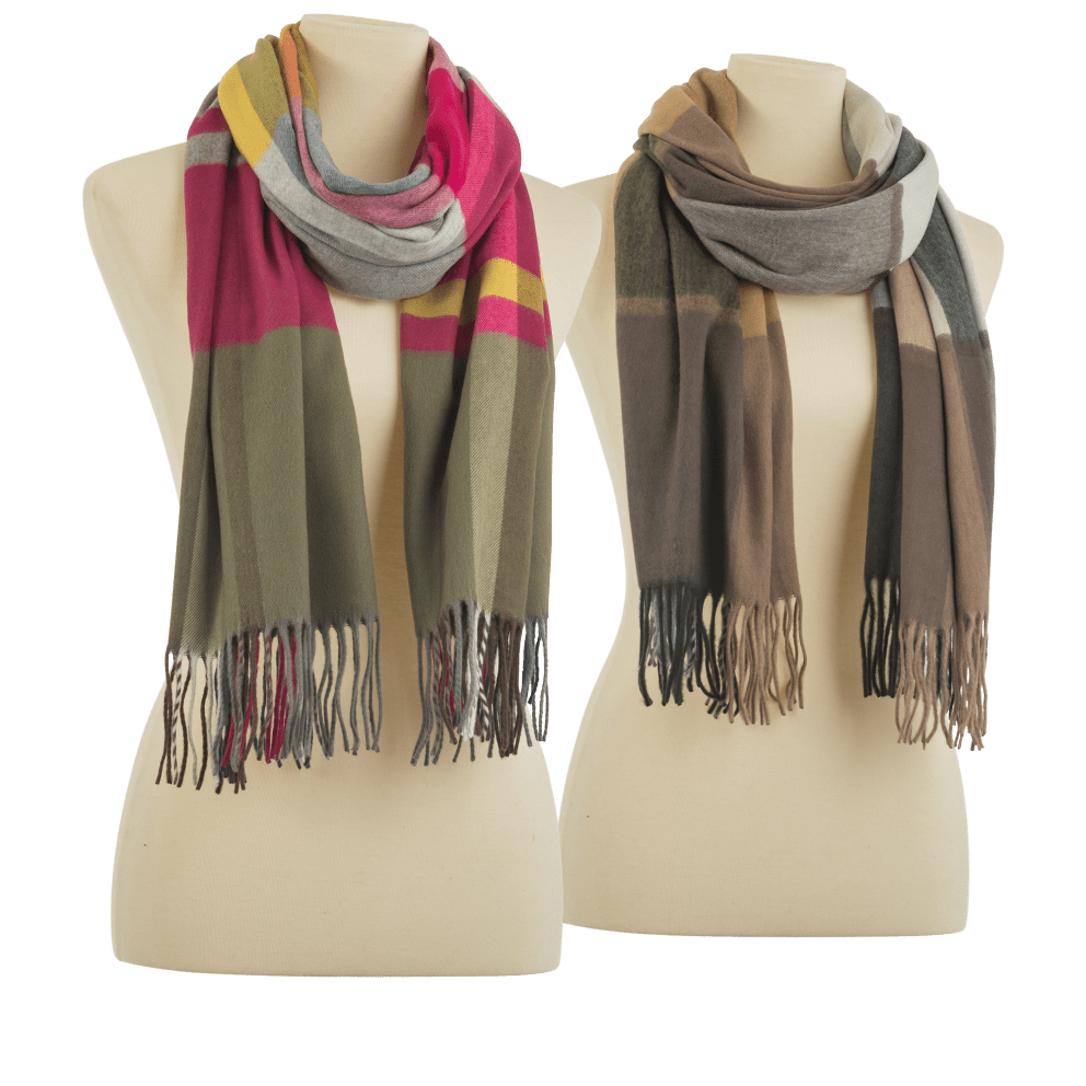 Fuschia and Camel/Black/Grey