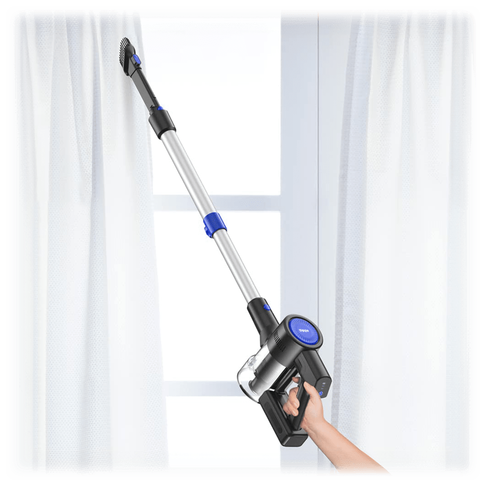 Versatile attachments & telescopic tube enable easy cleaning of various areas