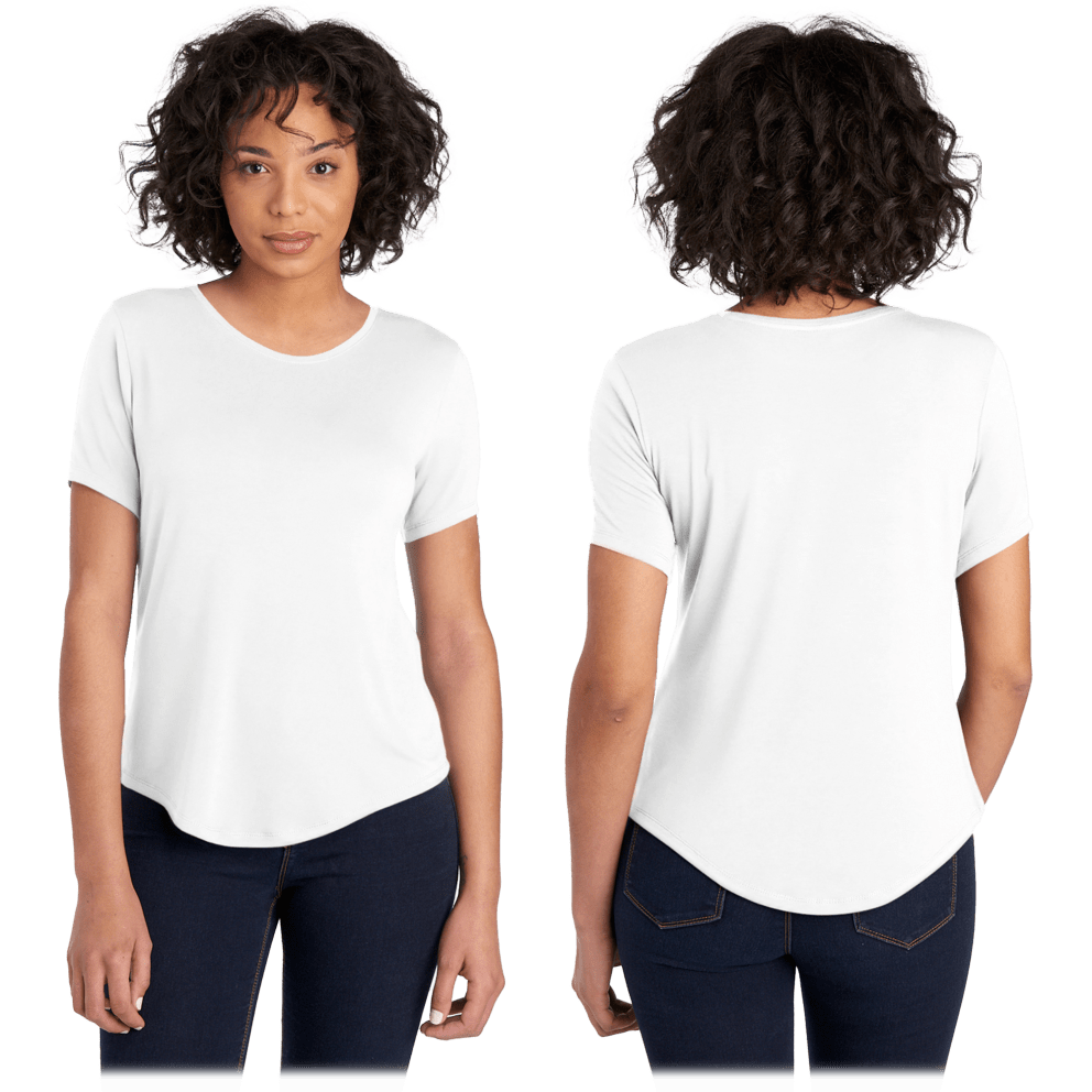 Open crew neckline