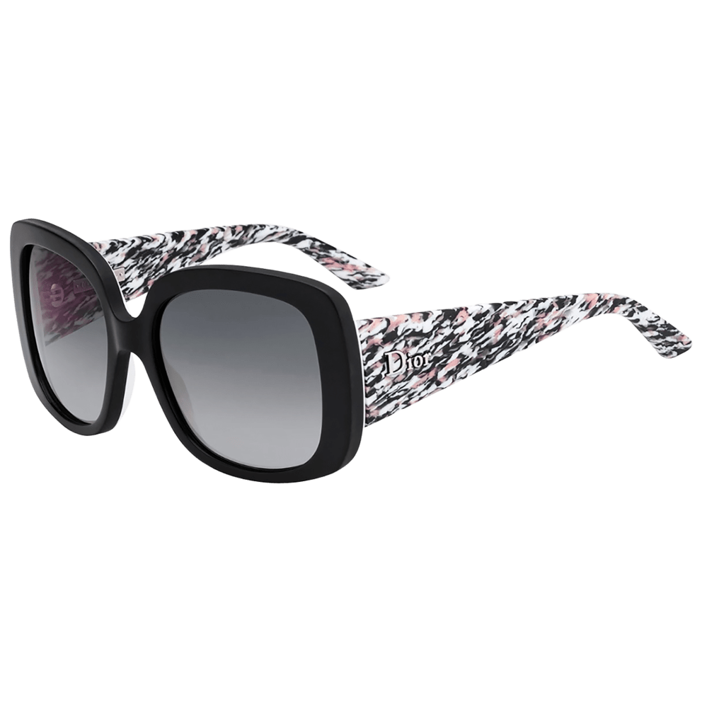 Style: Lady, Frame: White & Black, Lenses: Grey