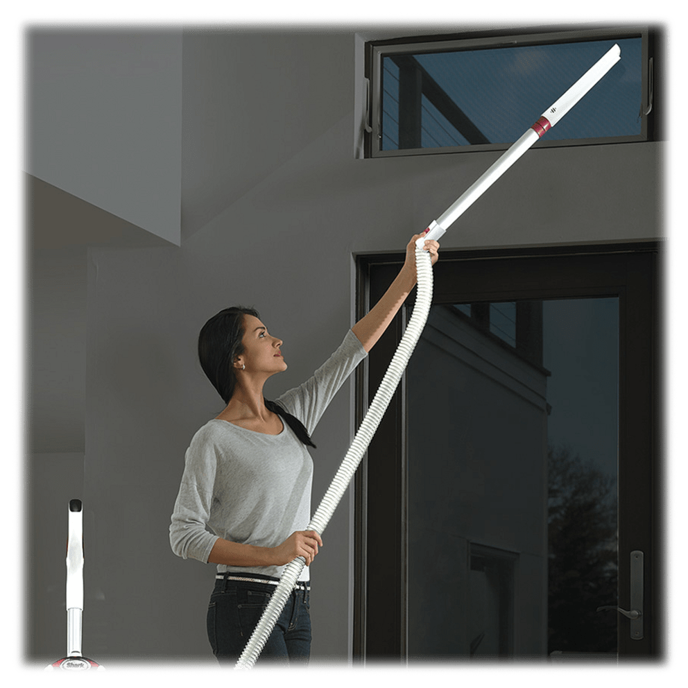 Extra-Long extension wand and 16" crevice tool for cleaning those hard to reach places