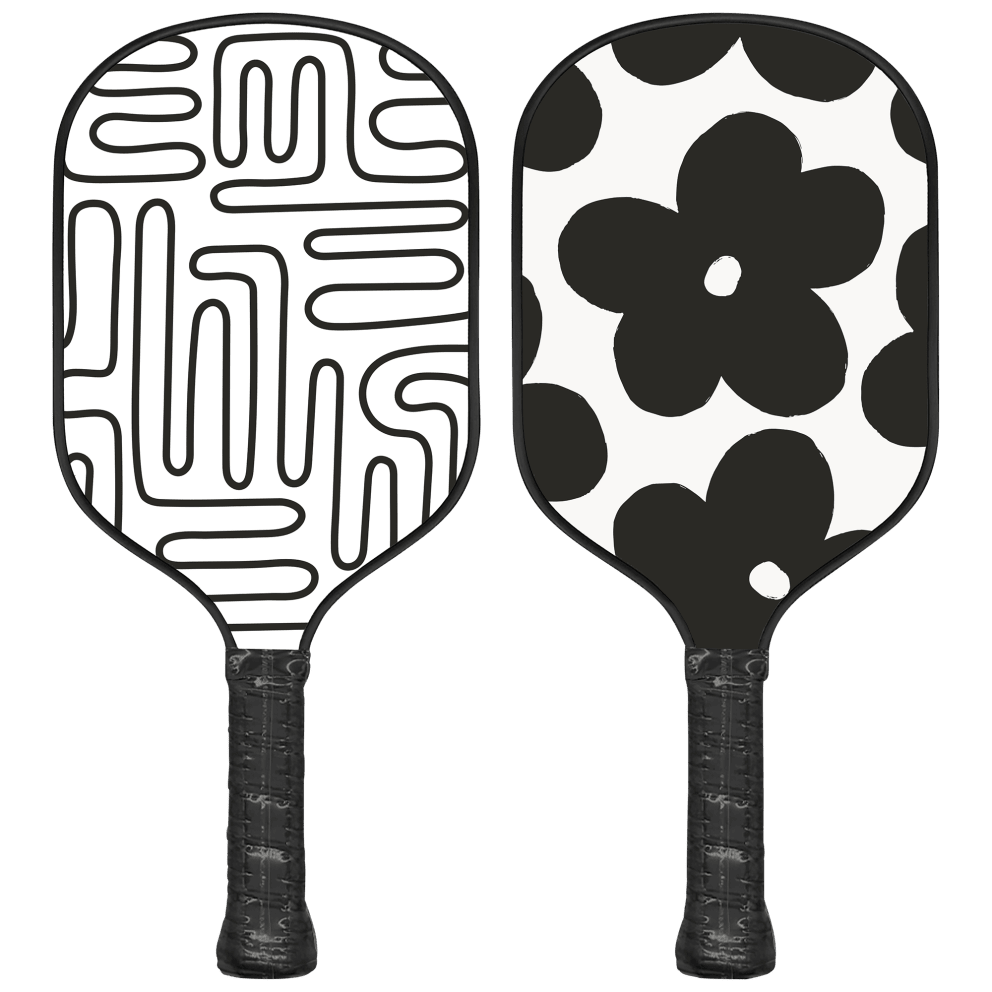 White/Black Pipe Pattern & White/Black Floral