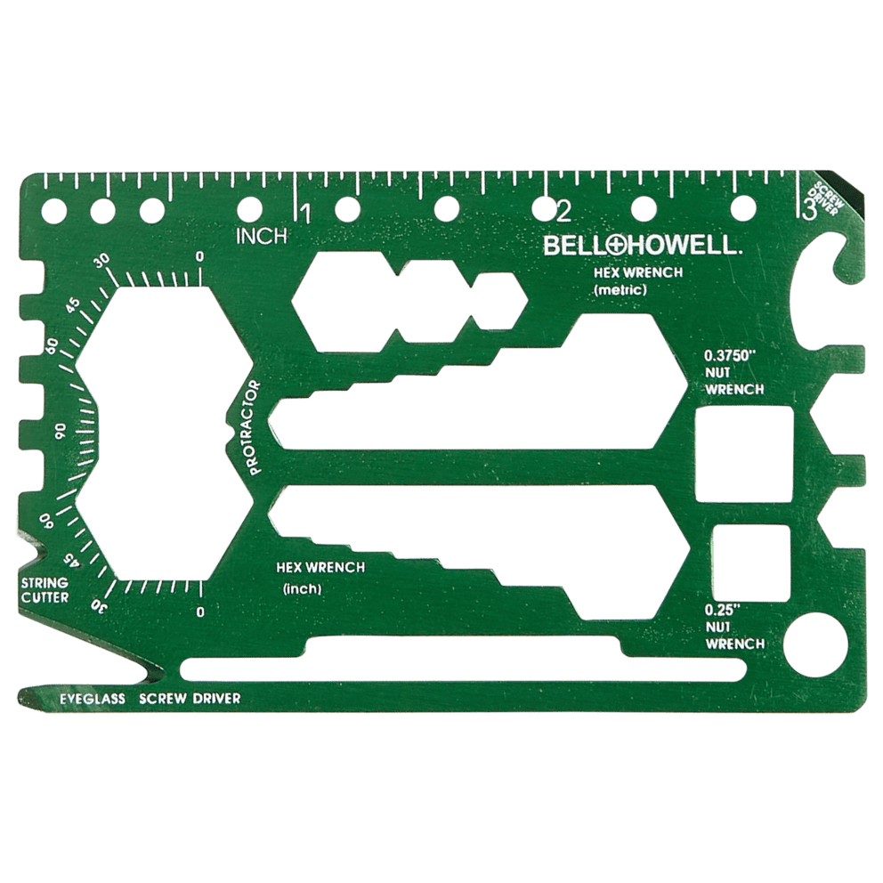 Also includes two multi-function tool cards perfect for any wallet