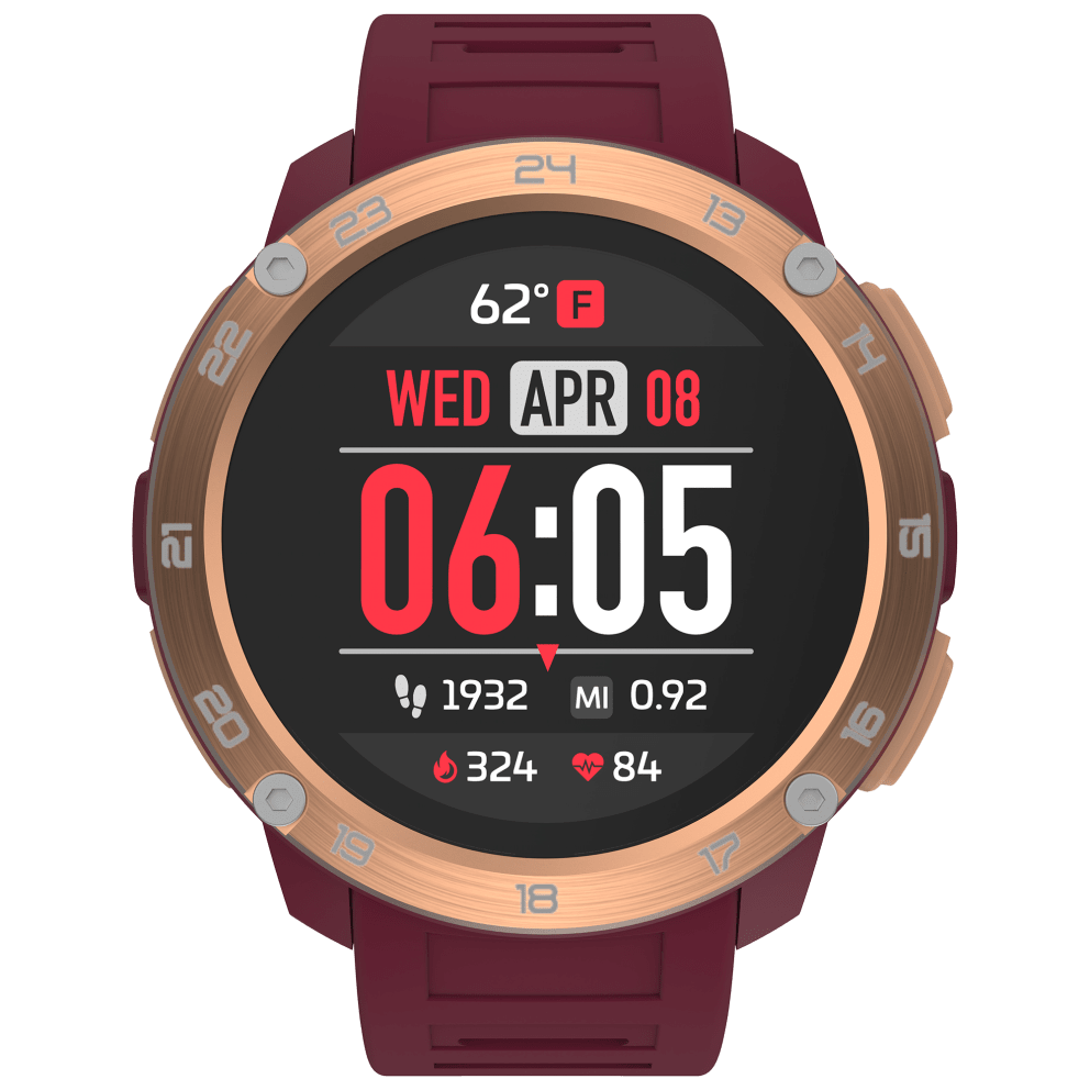 Rose Gold - Burgundy and Black Bands