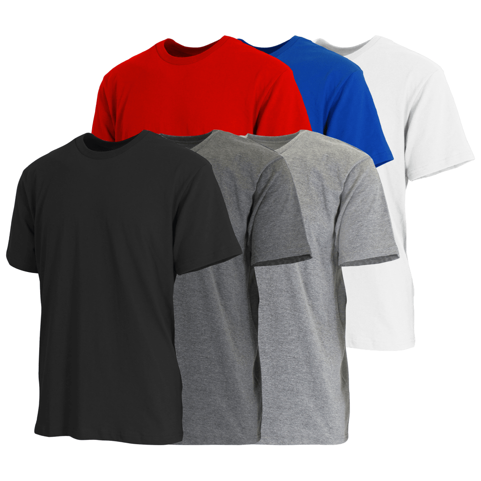 Black-Red-Charcoal-White-Heather Grey-Royal