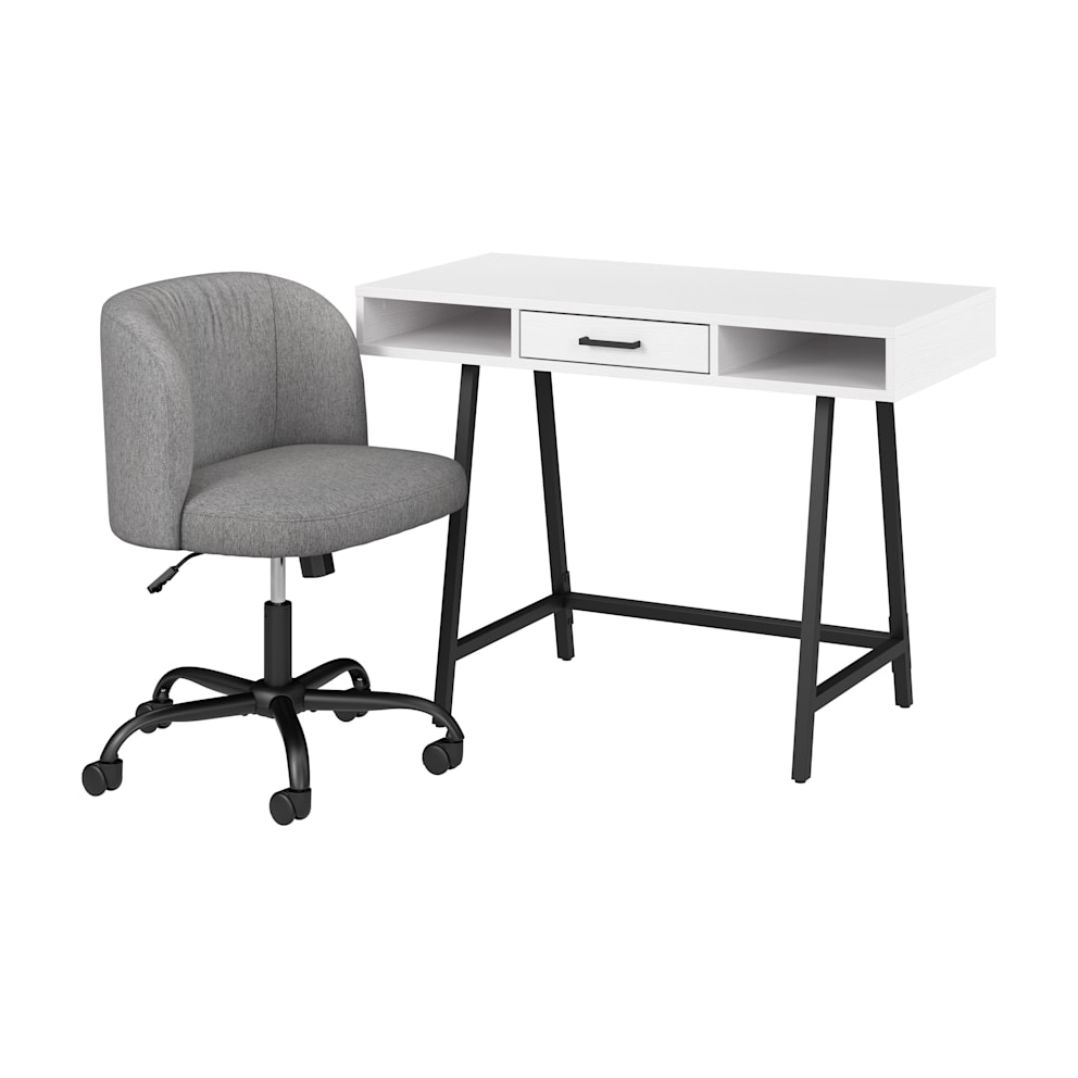 Pure White Oak / Warm Gray Fabric