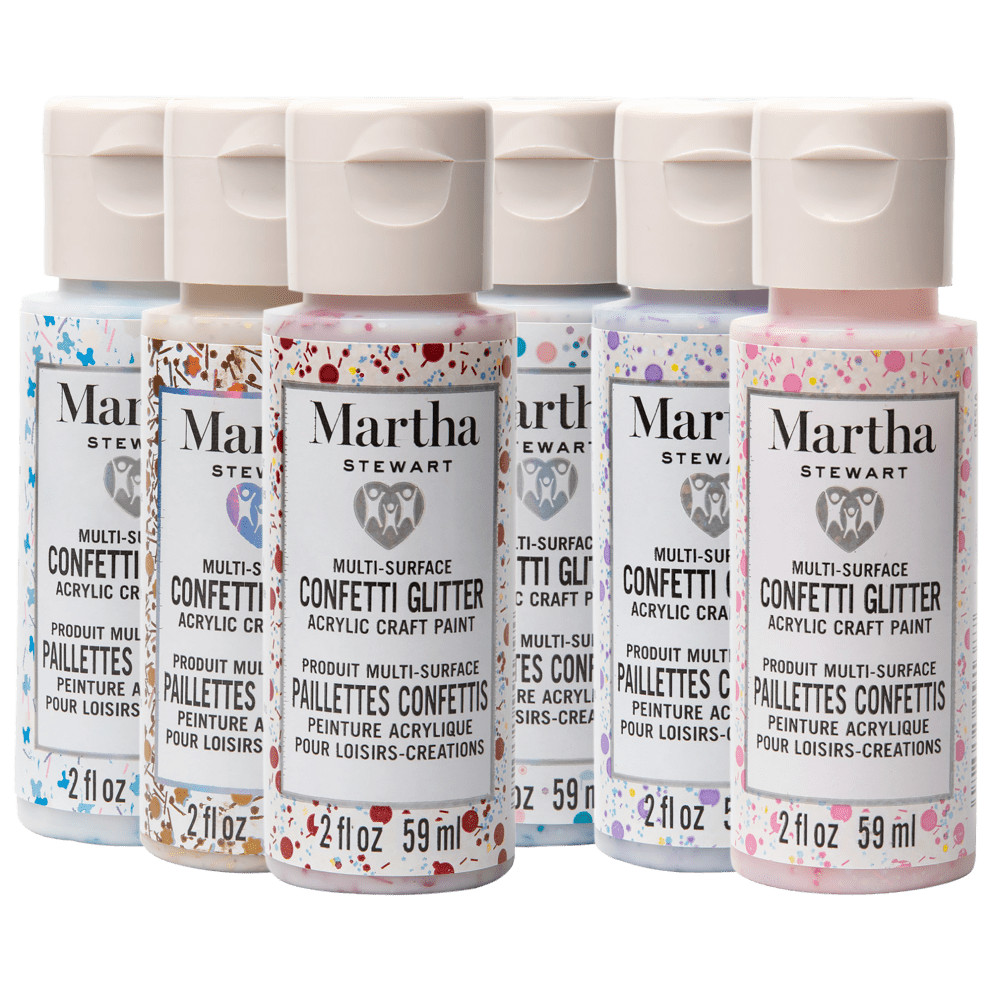 Martha Stewart paints in Confetti Glitter