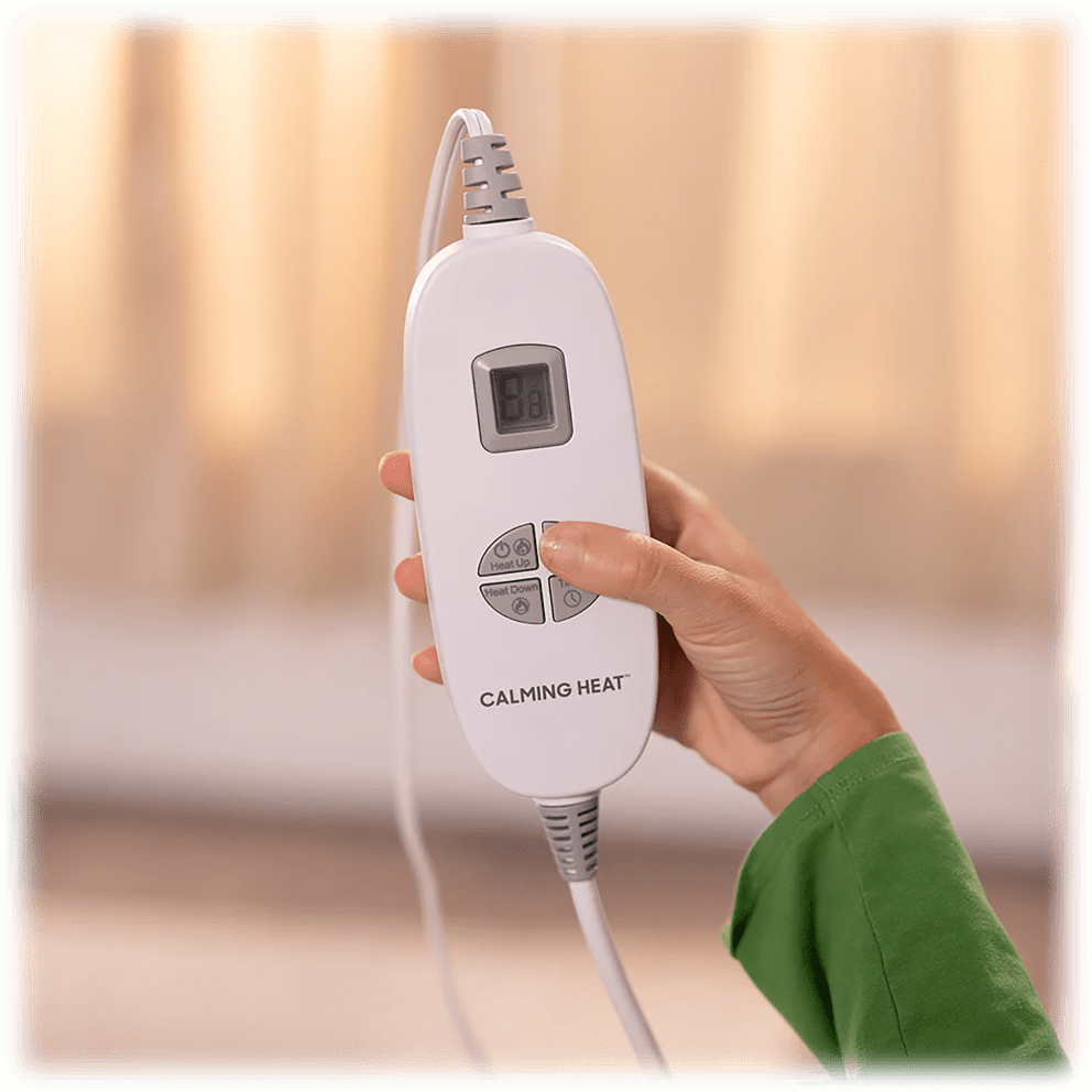 Easy-to-use digital controls allow you to effortlessly adjust heat & vibration settings to your preference