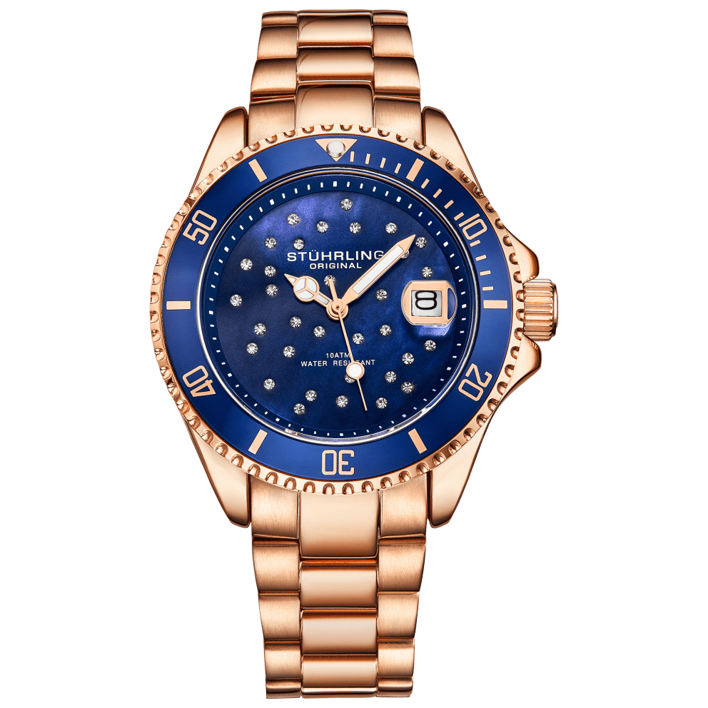 Rose Gold/Blue