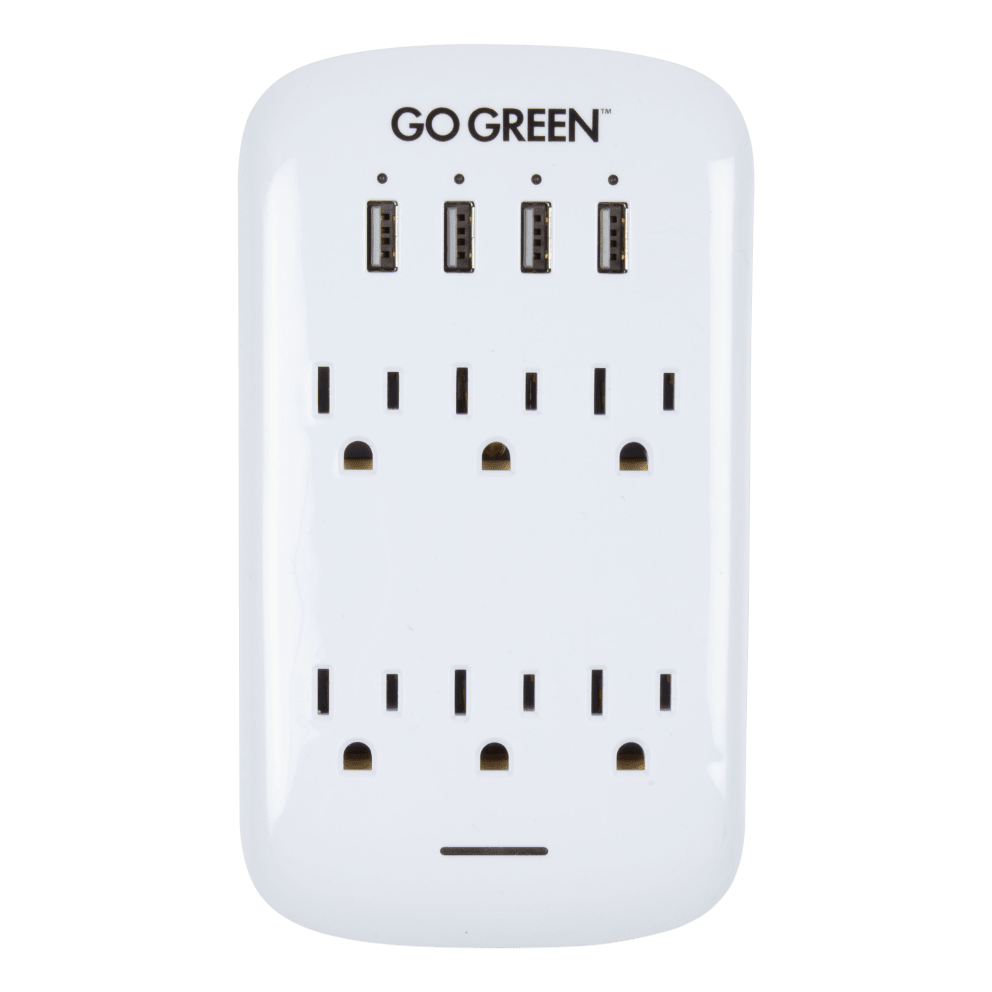 Wall Plug w/ 6 Outlets & 4 USB Ports