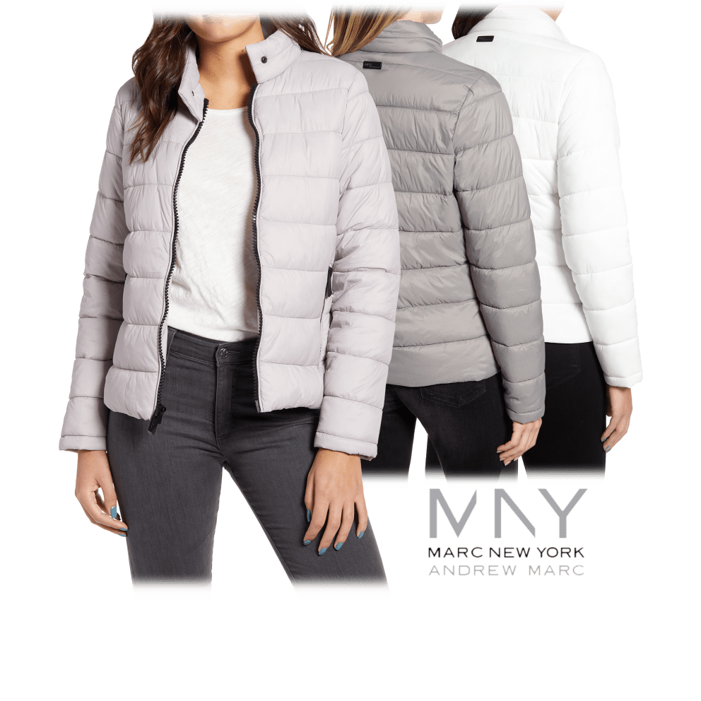 Marc New York Performance Packable Jacket with Chunky Zippers