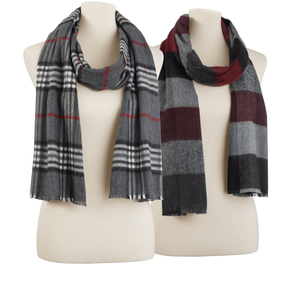 Grey/Red/White Plaid or Red/Charcoal