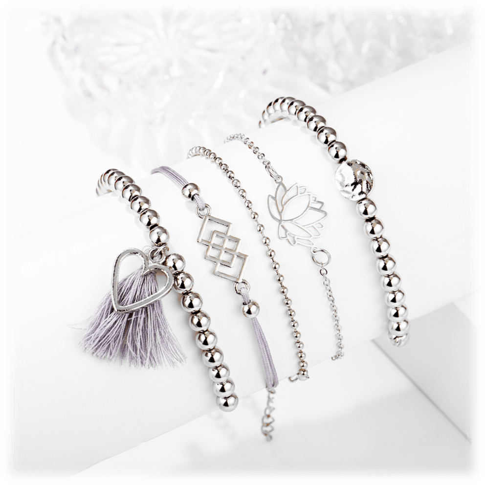 Set: Silver Beads