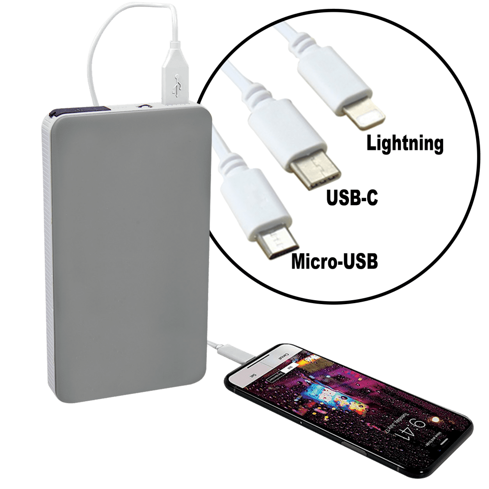 Includes a universal charging cable, for any device you might have