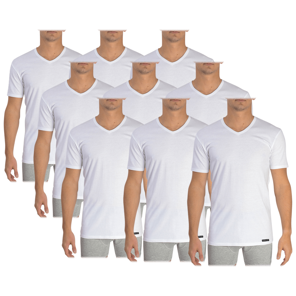 White V-Neck
