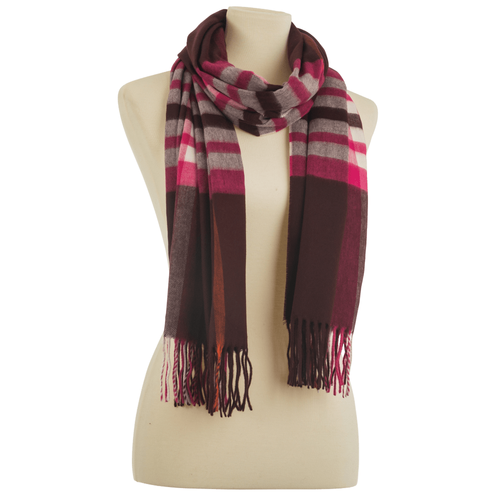 Rectangular Blanket Wrap Scarf Fuchsia