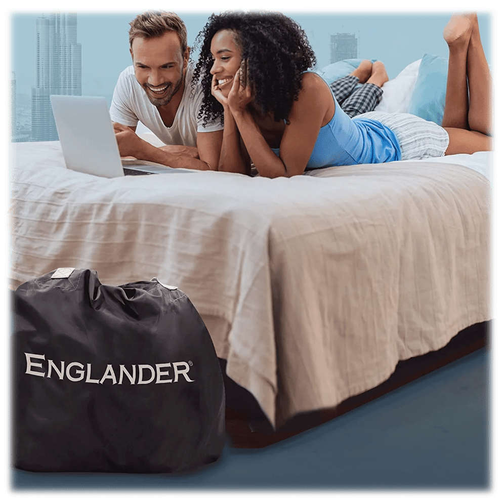 Easy-to-use built-in pump inflates & deflates the mattress in just 90 seconds