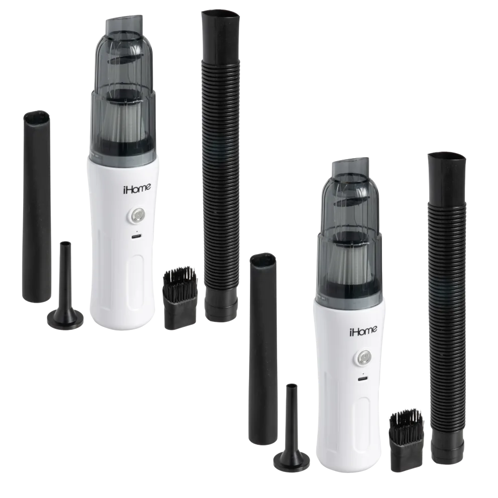 2-Pack iHome HandVac Cordless Vacuum and Accessory Kit