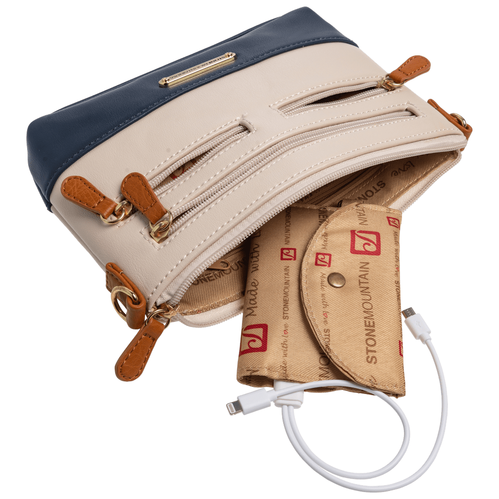 Built in battery pack and charging cables to recharge on the go