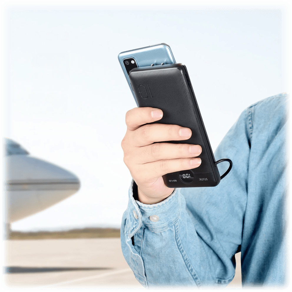 Weighing just 8 ounces & with a compact design, it's easy to slip into your pocket or bag for convenient charging on the go