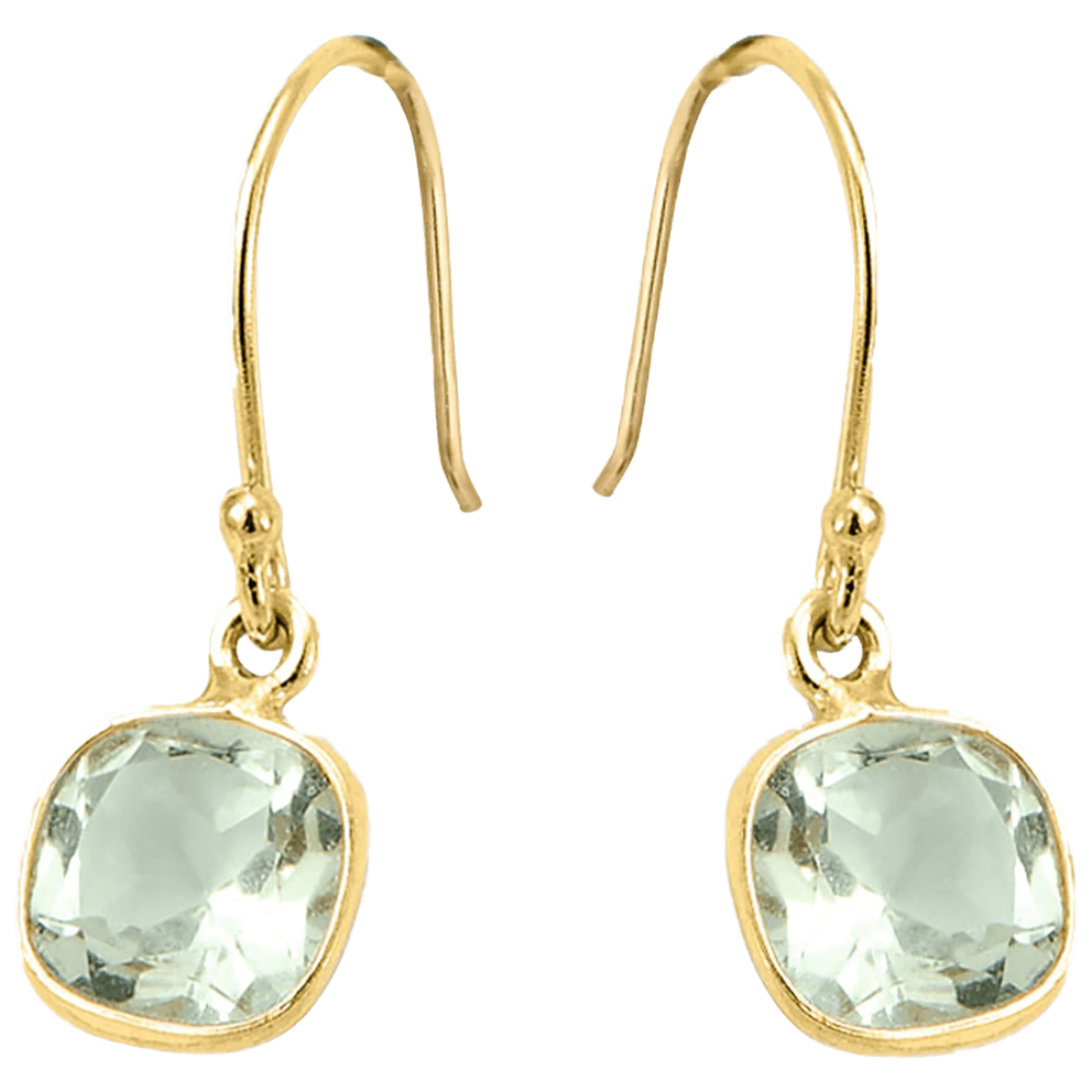 Green Amethyst with 18K Gold Vermeil