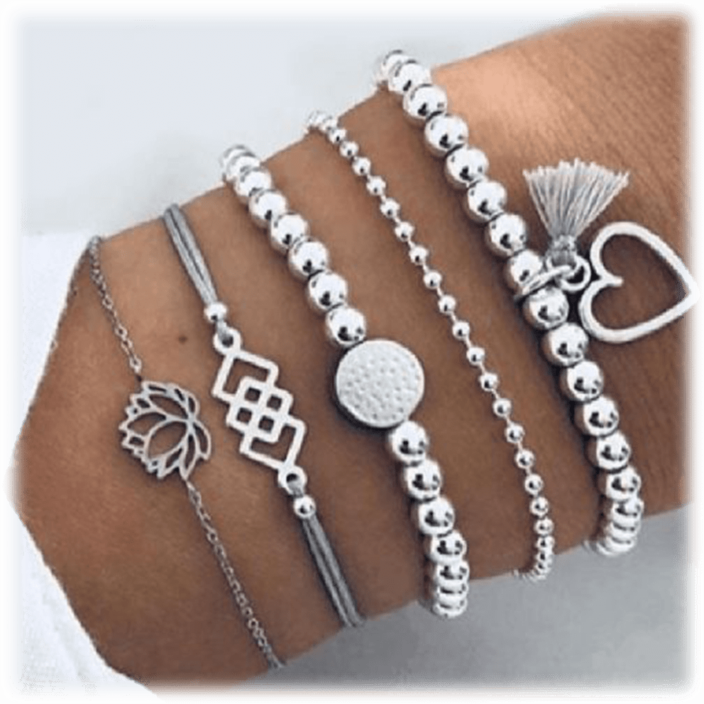 Set: Silver Beads