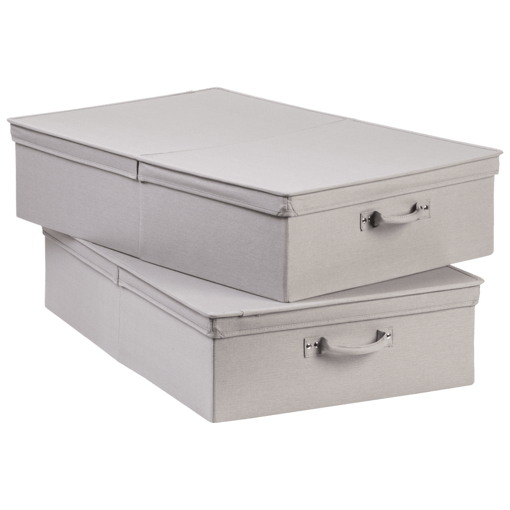 Grey - Sturdy canvas bin is perfect for your organization needs