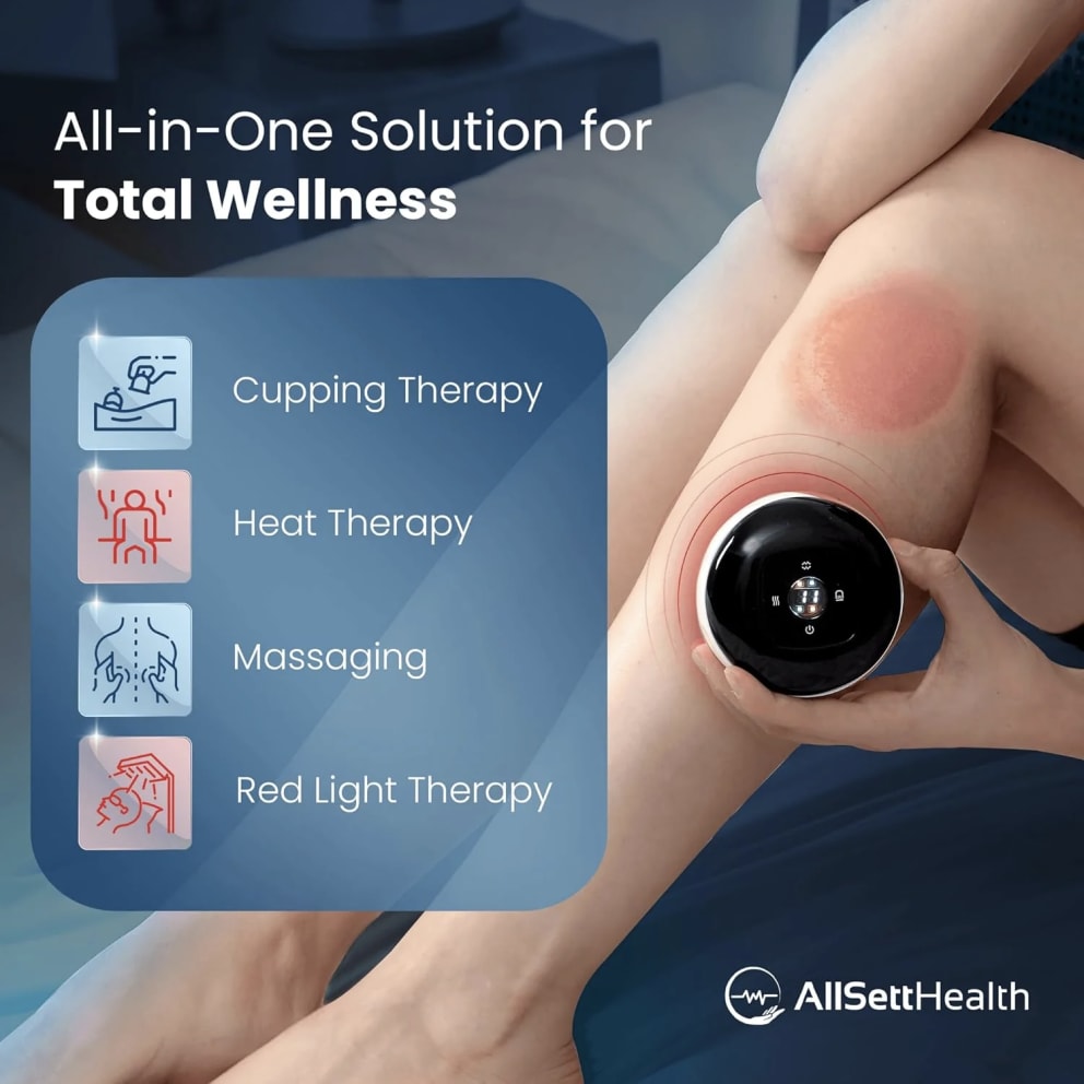 Combines suction therapy and massage to promote relaxation and circulation