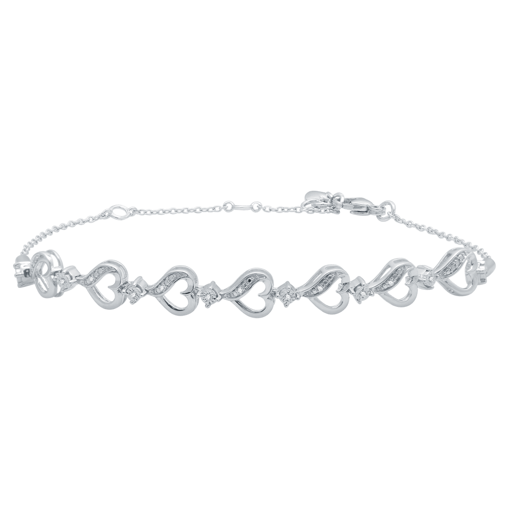 Inside Lined Heart Sterling Silver Heart