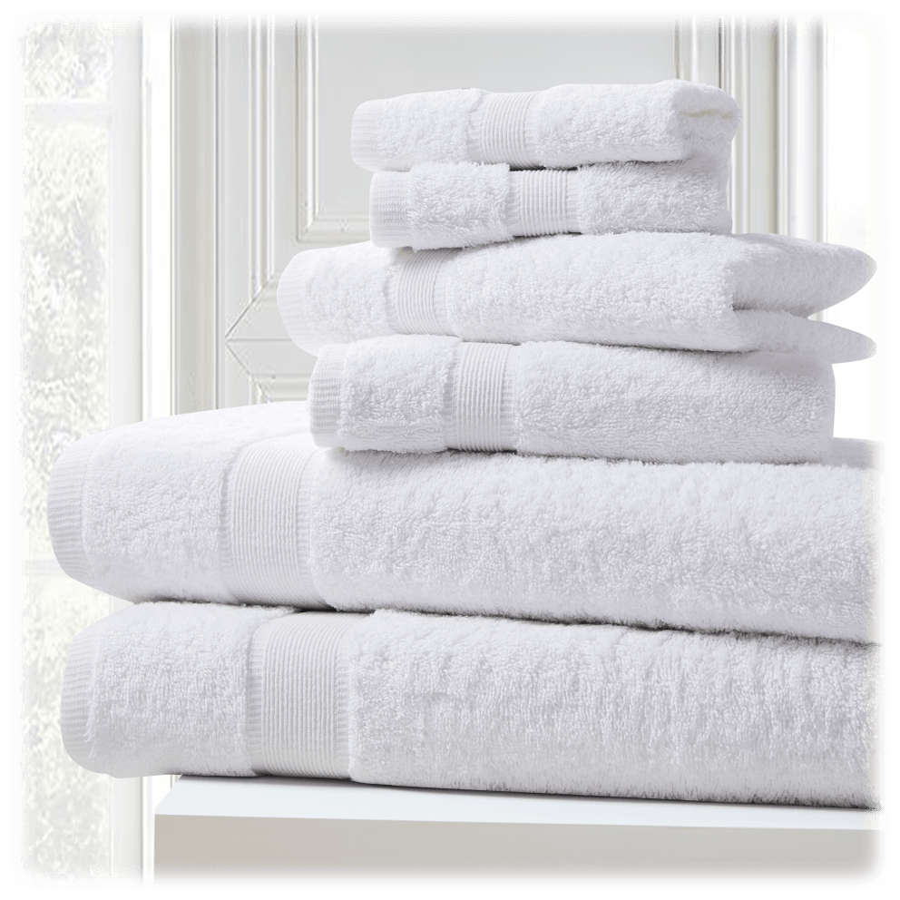 600 GSM construction ensures superior absorbency & quick drying (White)