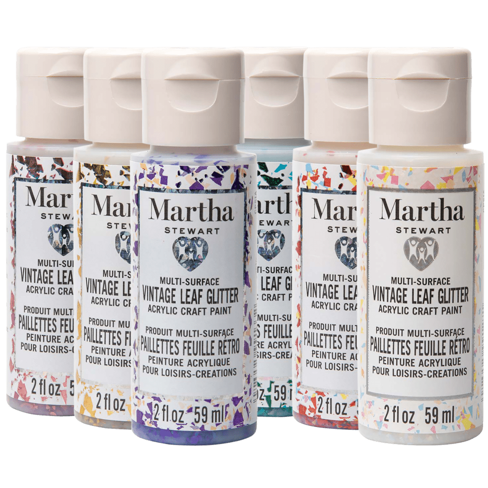 Martha Stewart paints in Vintage Leaf Glitter
