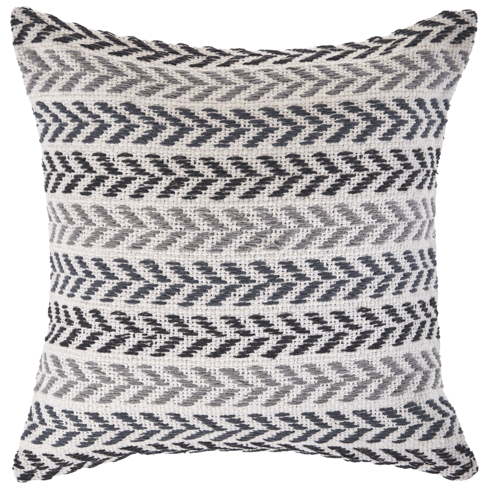 Modern Black and Gray Chevron Striped