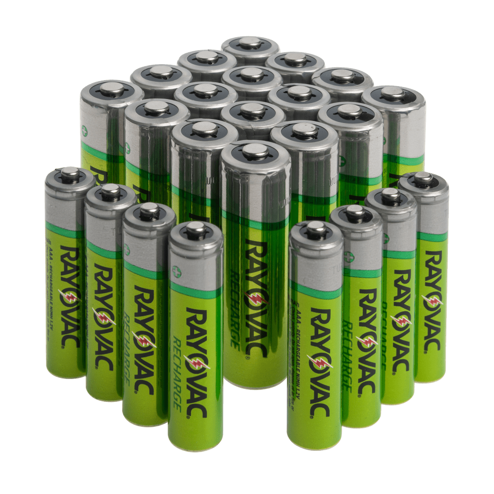 Batteries recharge up to 1500 times