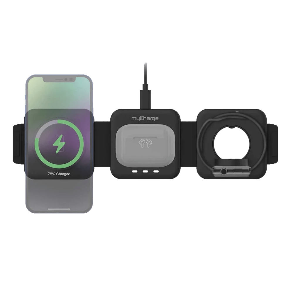 3-in-1 Charges all 3 of your devices at once