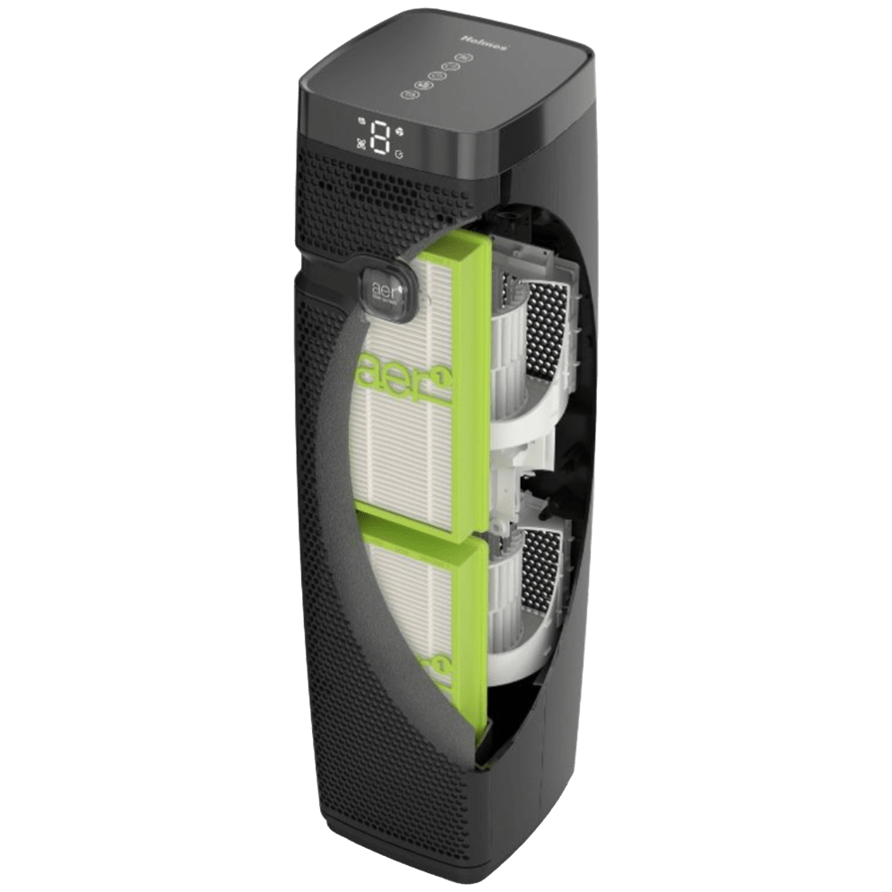Removes up to 99.97% of airborne particles as small as 0.3 microns with the True HEPA Filter