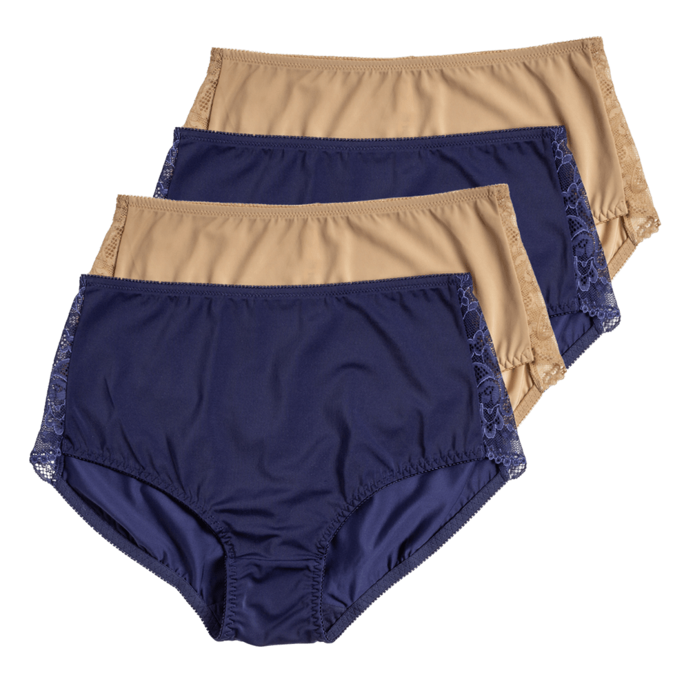 Navy/Light Blue Crossdye/Solid Beige