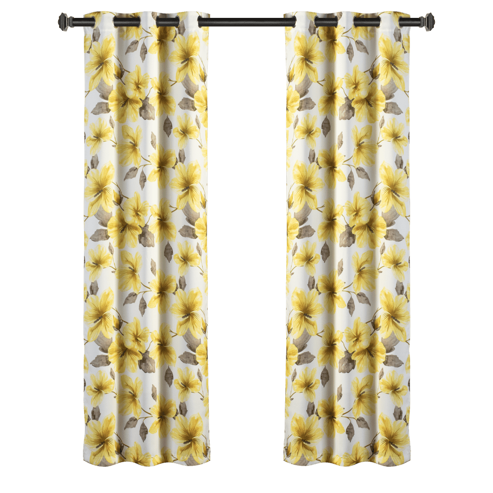 Yellow Floral 84"