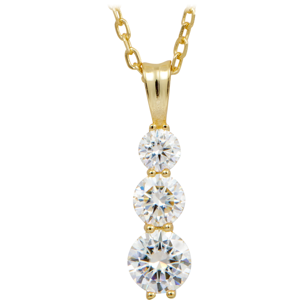 18K Yellow Gold Over Sterling Silver