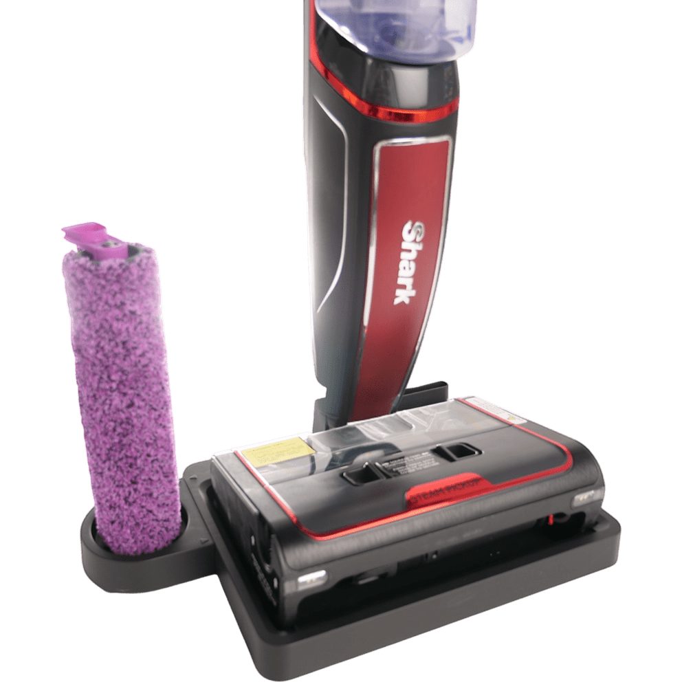 Storage dock with built-in brushroll drying post