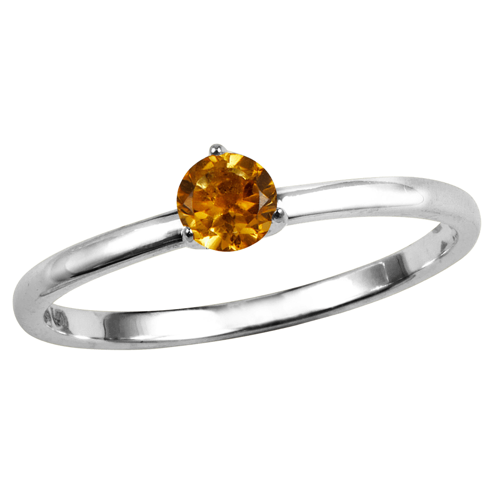 Sterling Silver Citrine Solitaire