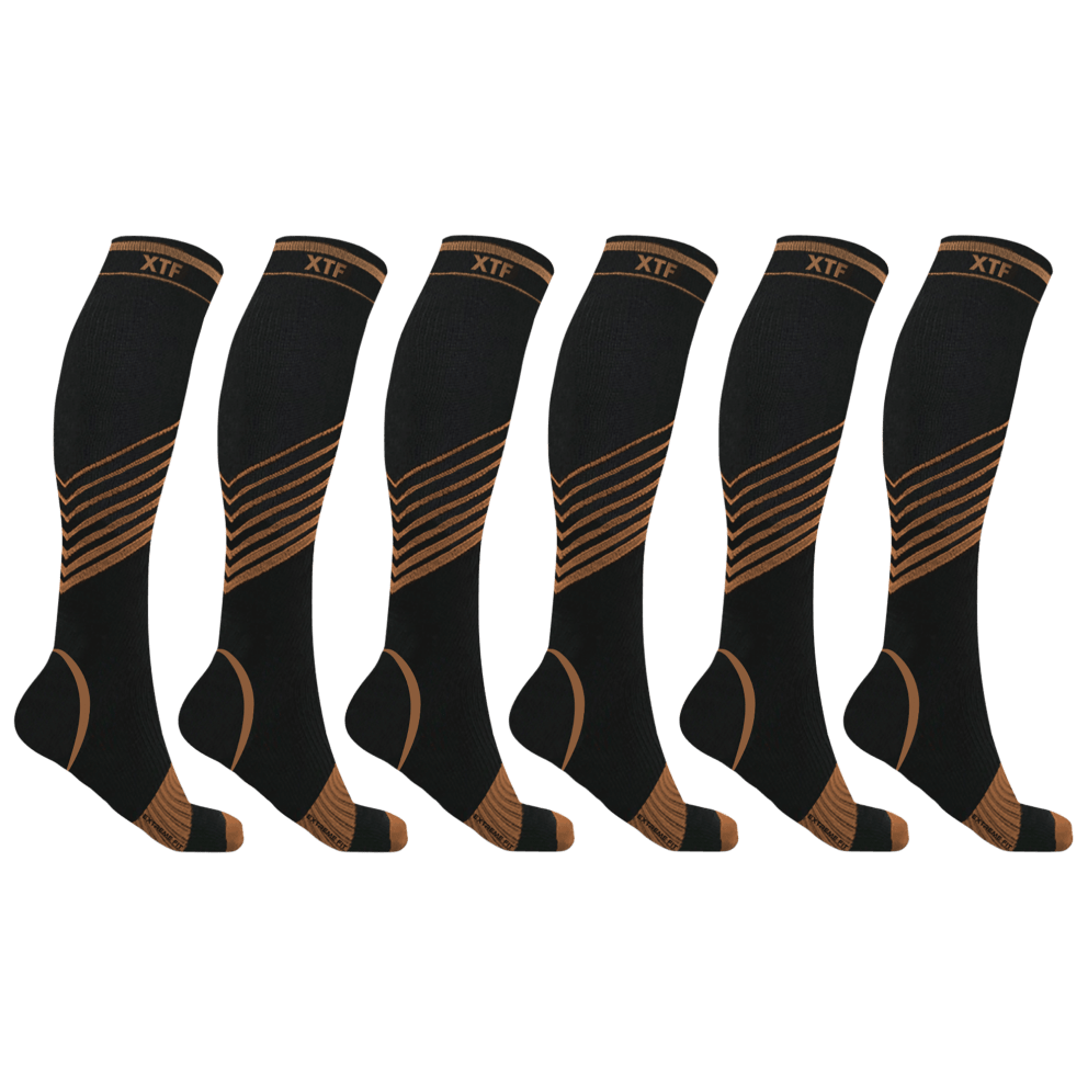 Style: V-Striped Knee-High Compression Socks