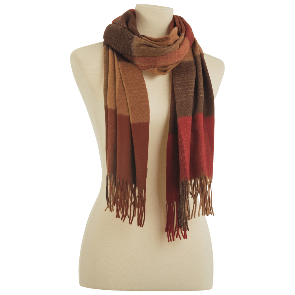 Rectangular Blanket Wrap Scarf Red