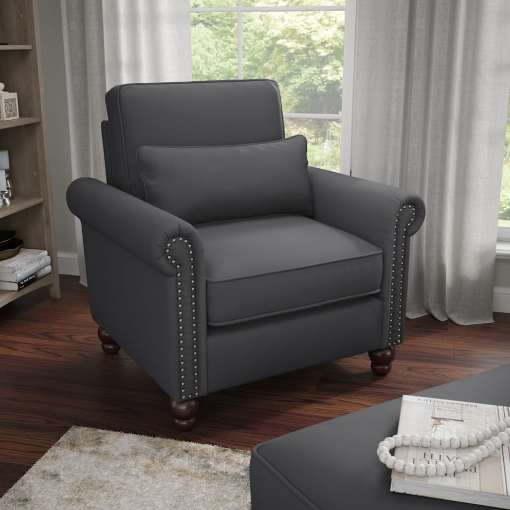 Charcoal Gray Herringbone