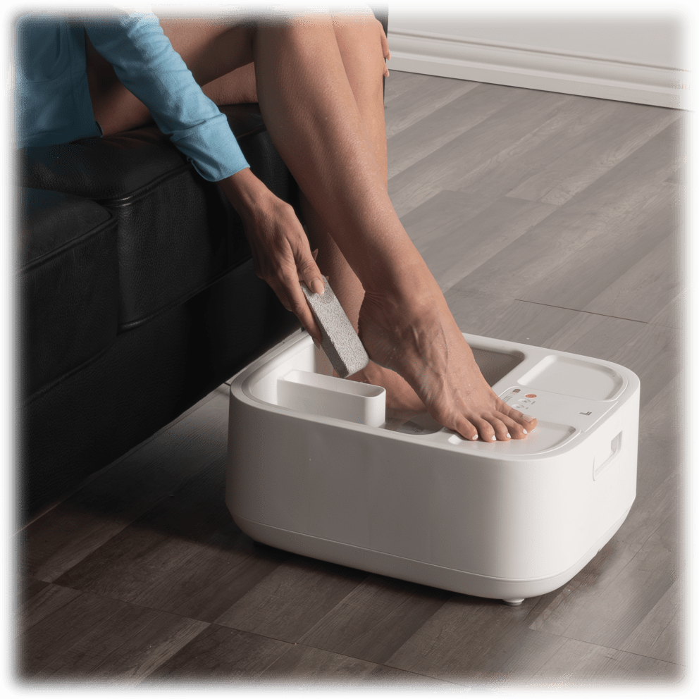 Removable pumice stone smooths calluses