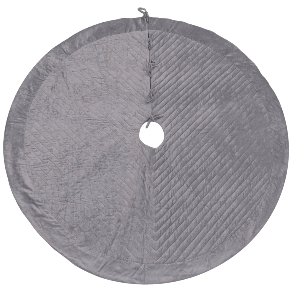 Silver Quilted Velvet
