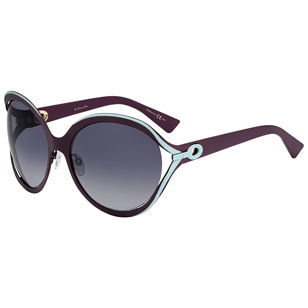 Style: Elle, Frame: Aqua Blue, Lenses: Grey-Gradient